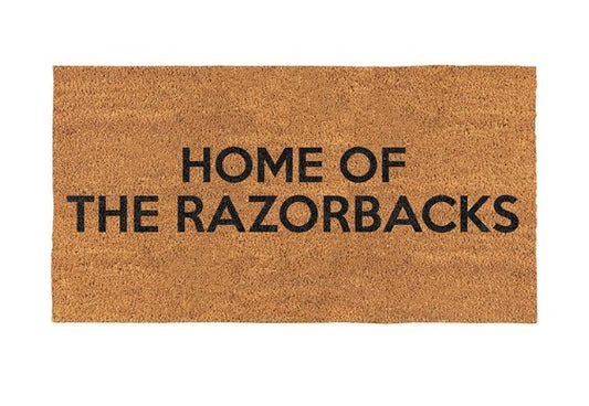 Home of the Razorbacks Door Mat