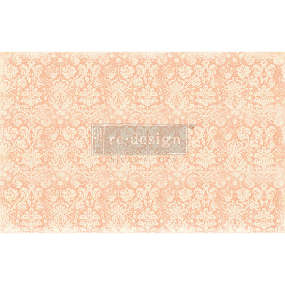 Redesign Decoupage Decor Tissue Paper - Peach Damask