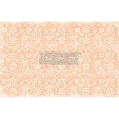 Redesign Decoupage Decor Tissue Paper - Peach Damask
