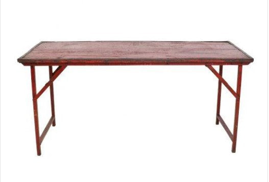 Vintage Red Folding Table - Local Pick Up ONLY