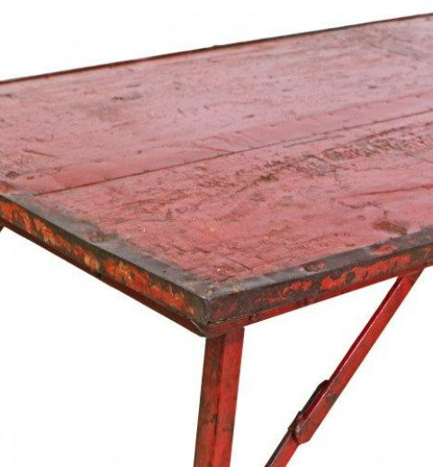 Vintage Red Folding Table - Local Pick Up ONLY