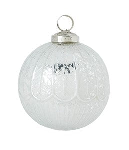 Silver Mercury Glass Ball Ornament