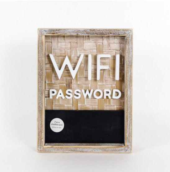 Framed WiFi Password Sign with Chalkboard