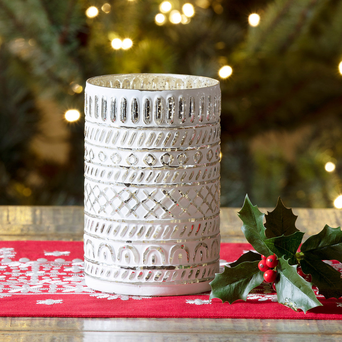 St. Lucia Embossed Candle Holder